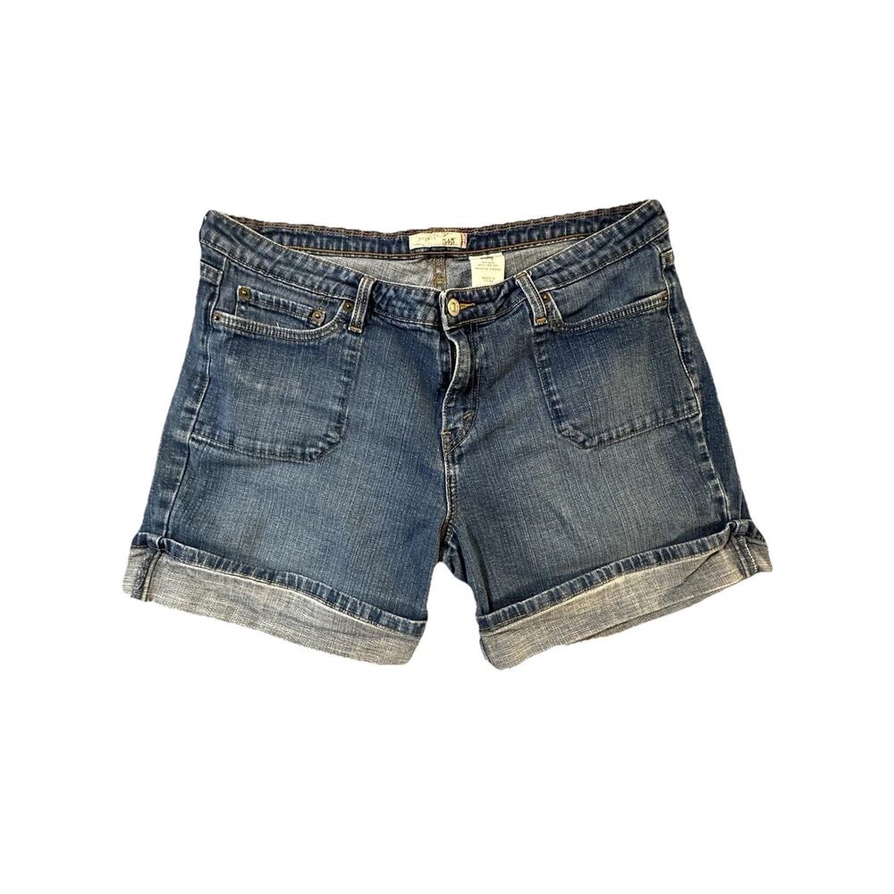 Levi’s 545 Women’s Denim Shorts Size 14 Blue Cuffed Jean Shorts Casual